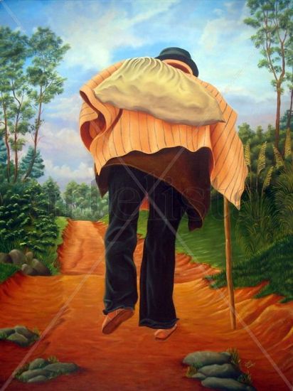 CAMINO DEL OLVIDO Oil Canvas Figure Painting