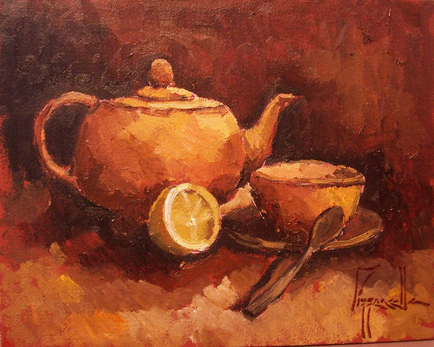 Tetera y limón Oil Canvas