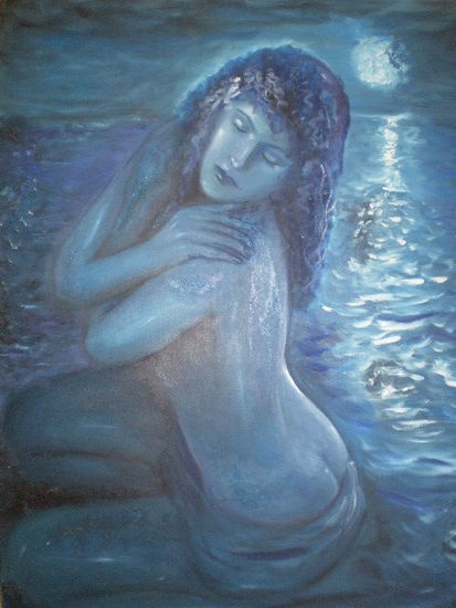 Noche azul Oil Canvas Nude Paintings