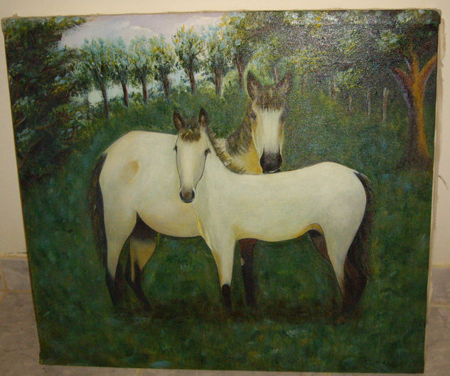 caballos Acrílico Lienzo Paisaje