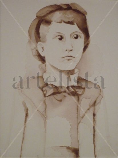 No tan animada Ink Canvas Portrait