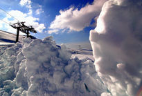 En la nieve