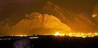 Vista Panoramica noctura del pueblo de Bedmar 