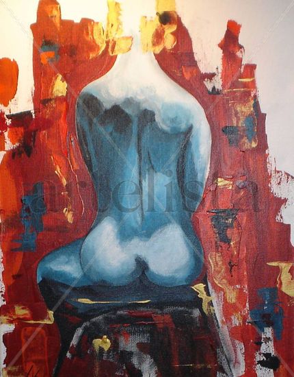 EL/HE Acrylic Canvas Nude Paintings