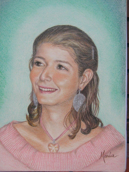 Retrato de Titina Pencil (coloured) Card Portrait