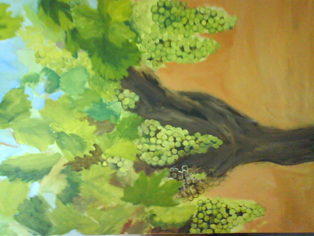 Vid de uvas verdes Oil Canvas Landscaping