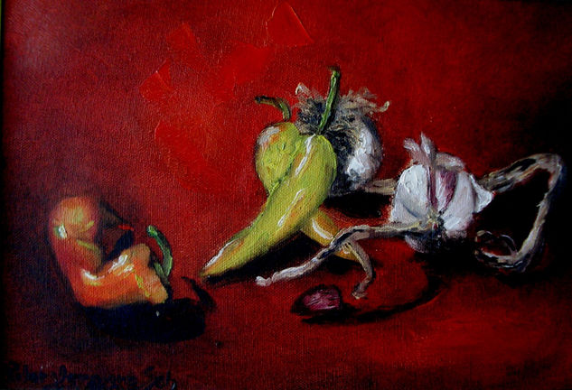 Ajies. Oil Canvas Still Life Paintings