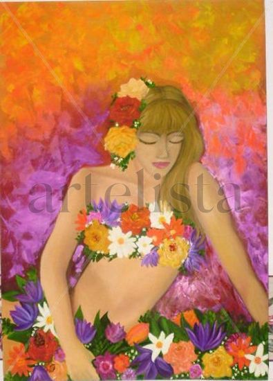 Despertar de la Primavera Oil Canvas Figure Painting