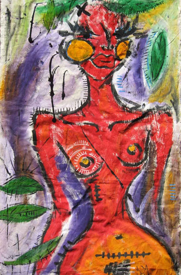 Esto queda de un cuerpo rojo Acrylic Canvas Others