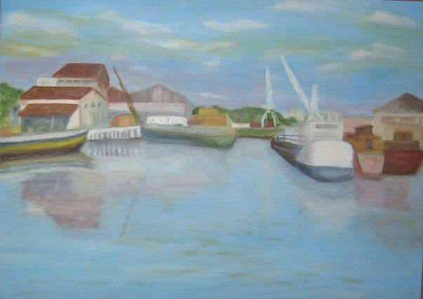 La boca Oil Canvas Marine Painting