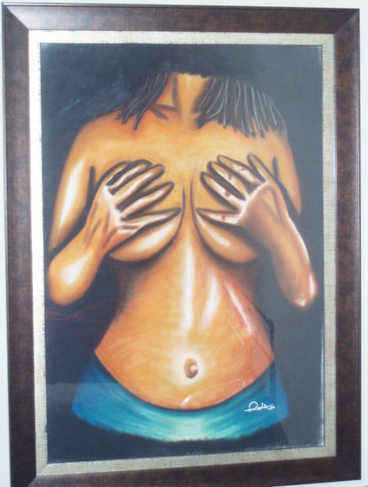 2 A LA VEZ Pastel Canvas Nude Paintings