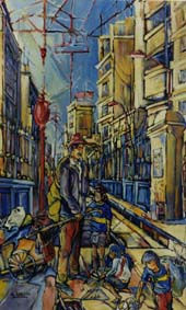 en la via Oil Canvas