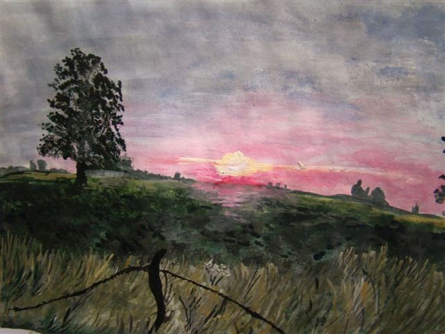 ATARDECER ROSADO Acrylic Paper Landscaping