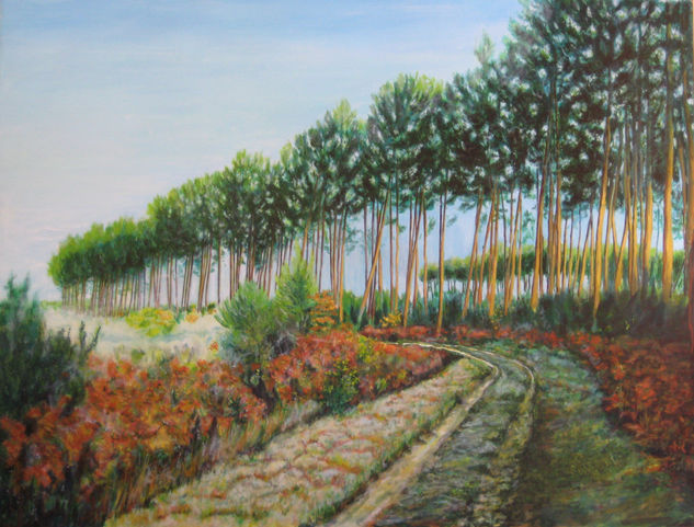 manana en el bosque Oil Panel Landscaping