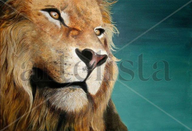 Leon Oil Canvas Animals