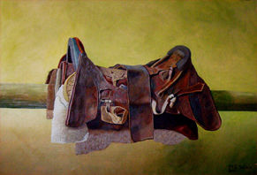 Montura vieja Oil Canvas