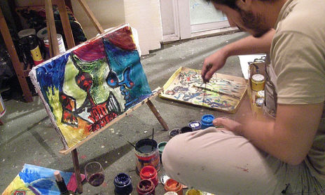 en el taller
