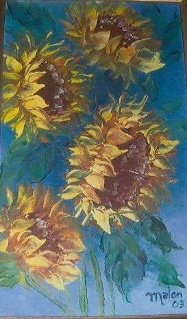 GIRASOLES Oil Canvas Floral Painting