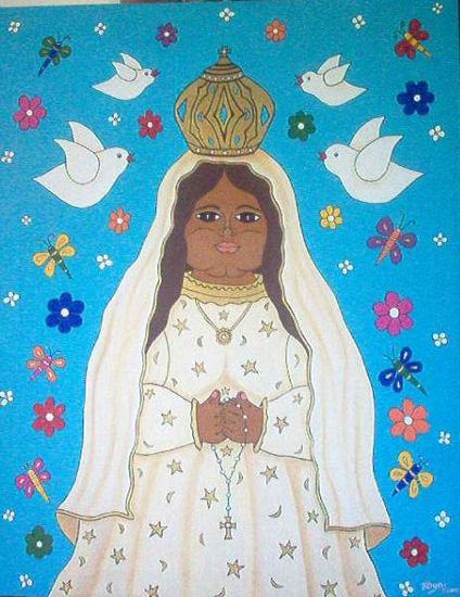 VIRGEN DEL VALLE Acrylic Canvas Figure Painting