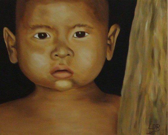 Serie “ Santos Inocentes”  S.T. XXVII Oil Canvas Portrait