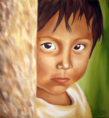 Serie “ Santos Inocentes”  S.T. XXV Oil Canvas Portrait