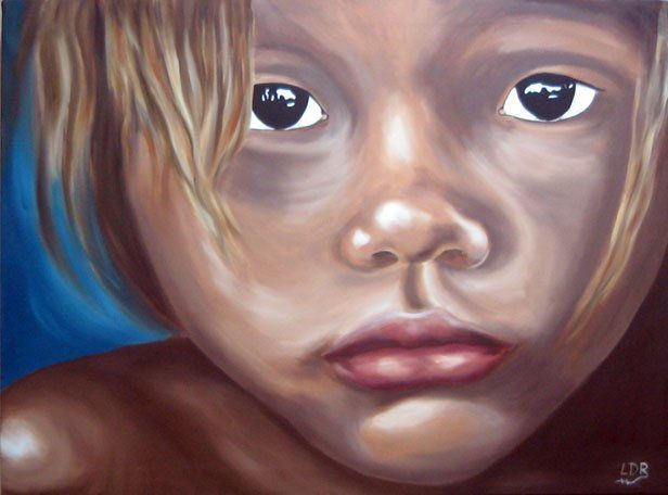 Serie Santos Inocentes  S.T XIX Oil Canvas Portrait