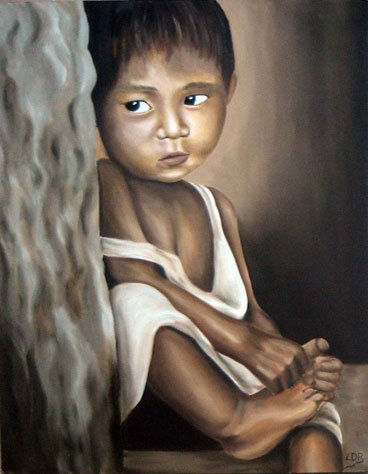 Serie Santos Inocentes  S.T. XVIII Oil Canvas Portrait