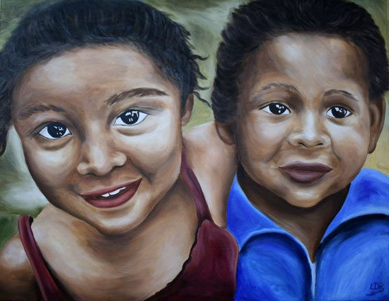 Serie Santos Inocentes  S.T. XV Oil Canvas Portrait