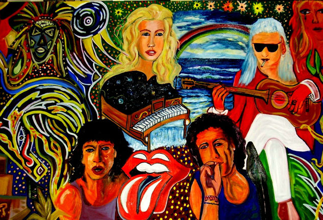 homenaje rolling stones Oil Canvas Landscaping