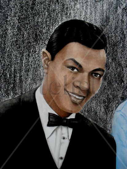 Nat King Cole Pastel Papel Retrato