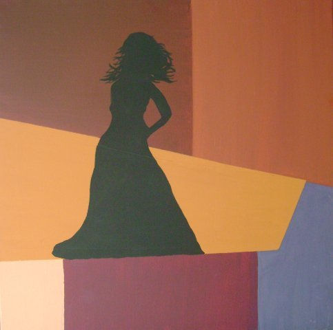 Silhueta Acrylic Canvas Figure Painting