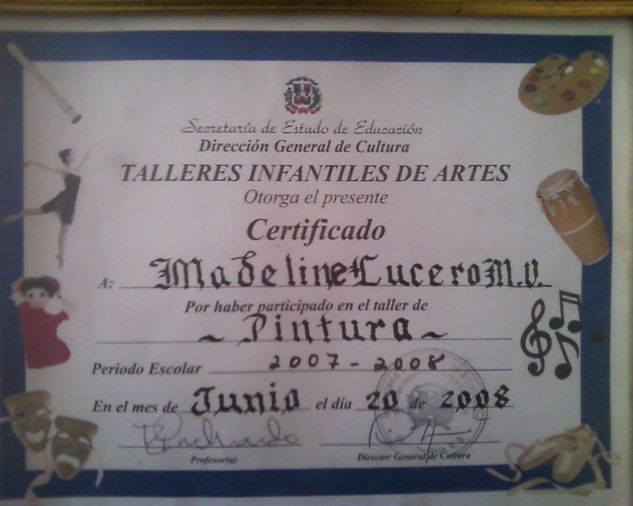 CERTIFICAdo  de """bellas artes""" 