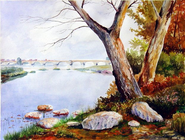 La vida en el Guadiana Watercolour Paper Landscaping