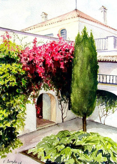 Pario Sevillano Oil Canvas Landscaping