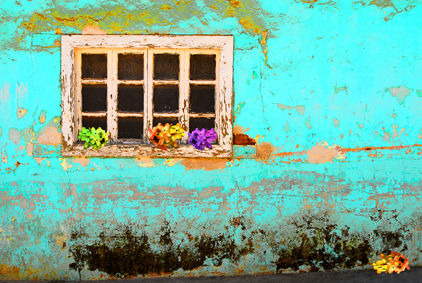 Ventana con flores 