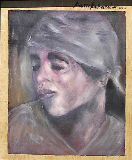 DE LA SERIE ROSTOS\4 Oil Canvas Portrait