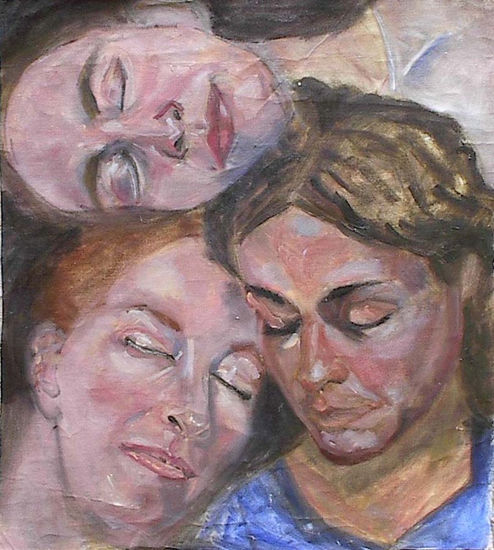 DE LA SERIE ROSTRO\7 SANDRA, CECILIA ,MARIANA Oil Canvas Portrait