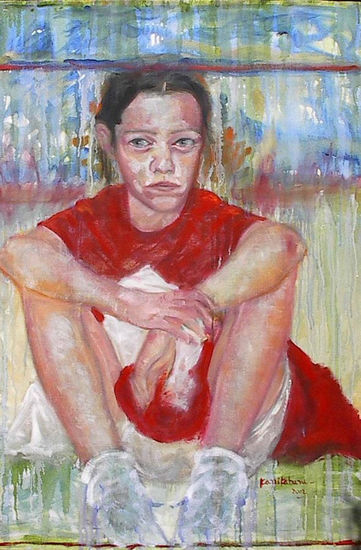 DE LA SERIE ROSTROS \JOSEFINA Oil Canvas Portrait