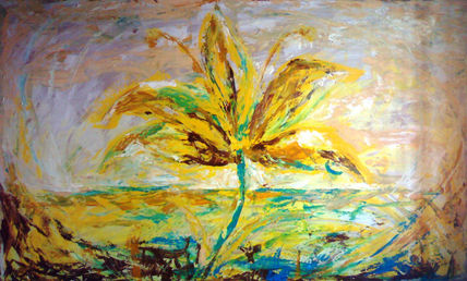 Paisaje con flor de...