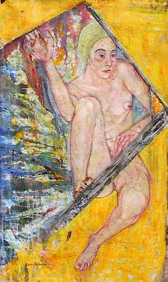 DE LA SERIE TU PIEL ''ROMPO EL VIDRIO Y ACARICIO LA PIEL DE OTRO UNIVERSO'' Oil Canvas Nude Paintings