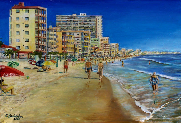 Playa de Bellreguard Oil Panel Marine Painting