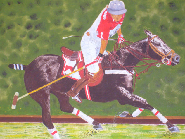 Polo Argentino Oil Canvas Landscaping