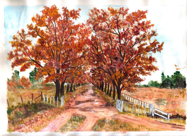 ENTRANDO AL OTOÑO Acrylic Paper Landscaping