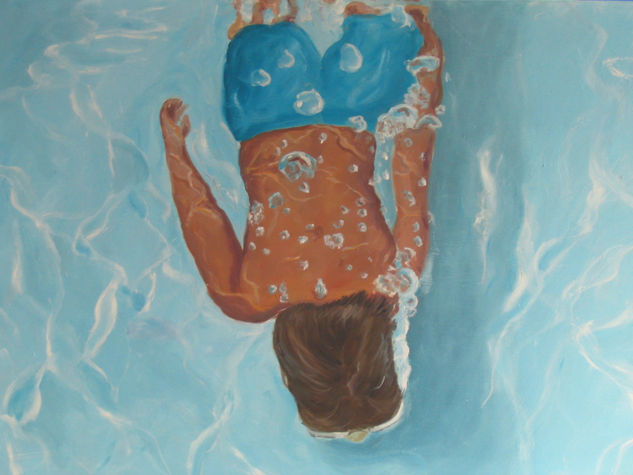 Bajo el agua Oil Canvas Figure Painting