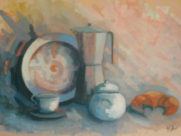 El desayuno Oil Card Still Life Paintings