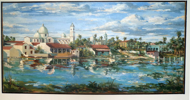 Vista de Tlacotalpan desde el Río Papaloapan