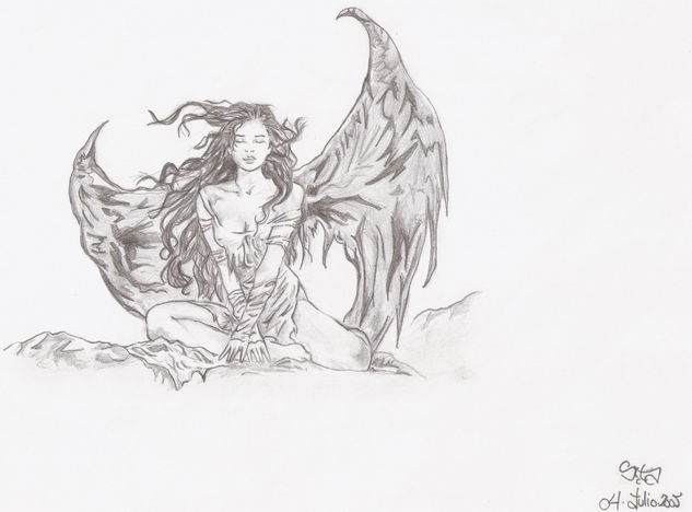 Copia de ilustración de Luis Royo Pencil