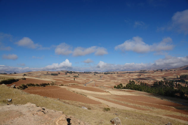 PAISAJE  - Alturas del pueblo de chincheros  ( CUSCO - PERU ) 