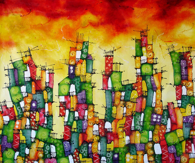 Vegetacion Urbana Mixed media Canvas Landscaping