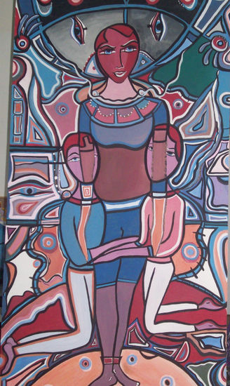 la maternidad y la pasiencia Acrylic Panel Figure Painting